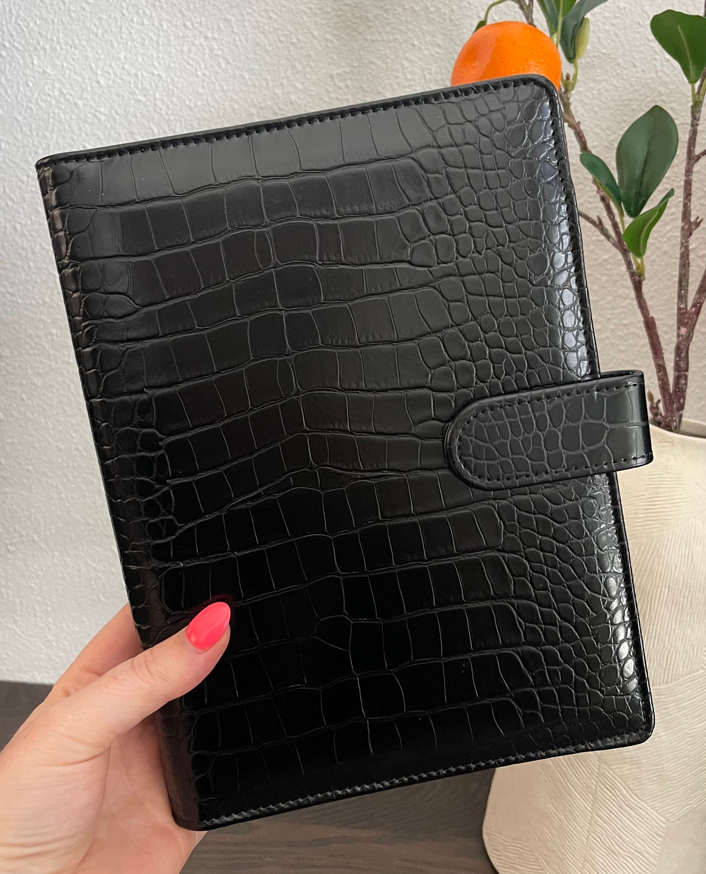 Budget Binder A5 Croco | Zwart