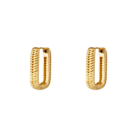 Oorbellen 'Wave' goud